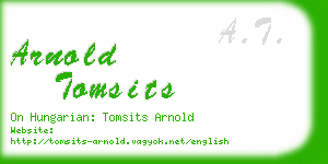 arnold tomsits business card